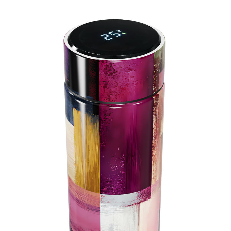 Garrafa Térmica Touch - Estampa Abstrata Colorida