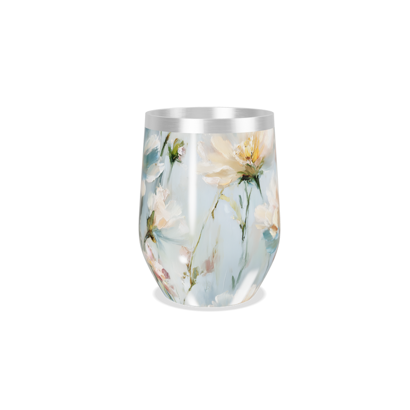 Copo Térmico Slim - Flores Coloridas Aço Inox