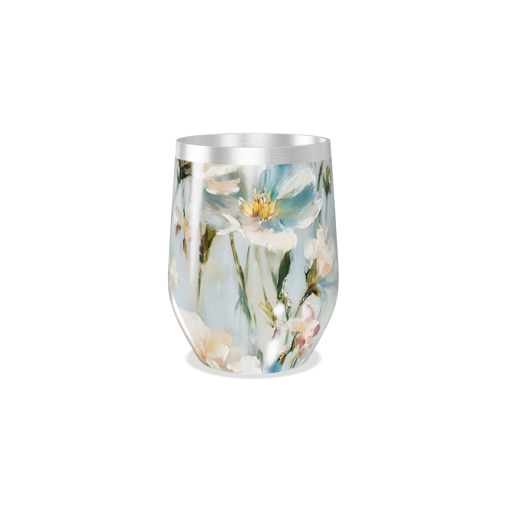 Copo Térmico Slim - Flores Coloridas Aço Inox