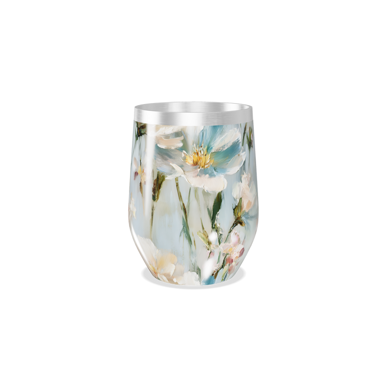 Copo Térmico Slim - Flores Coloridas Aço Inox