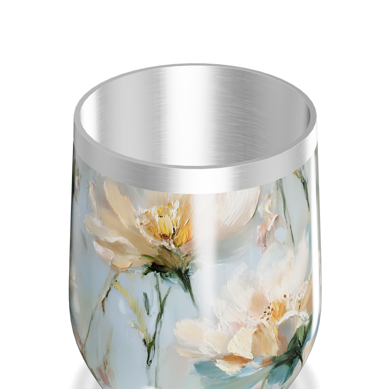 Copo Térmico Slim - Flores Coloridas Aço Inox