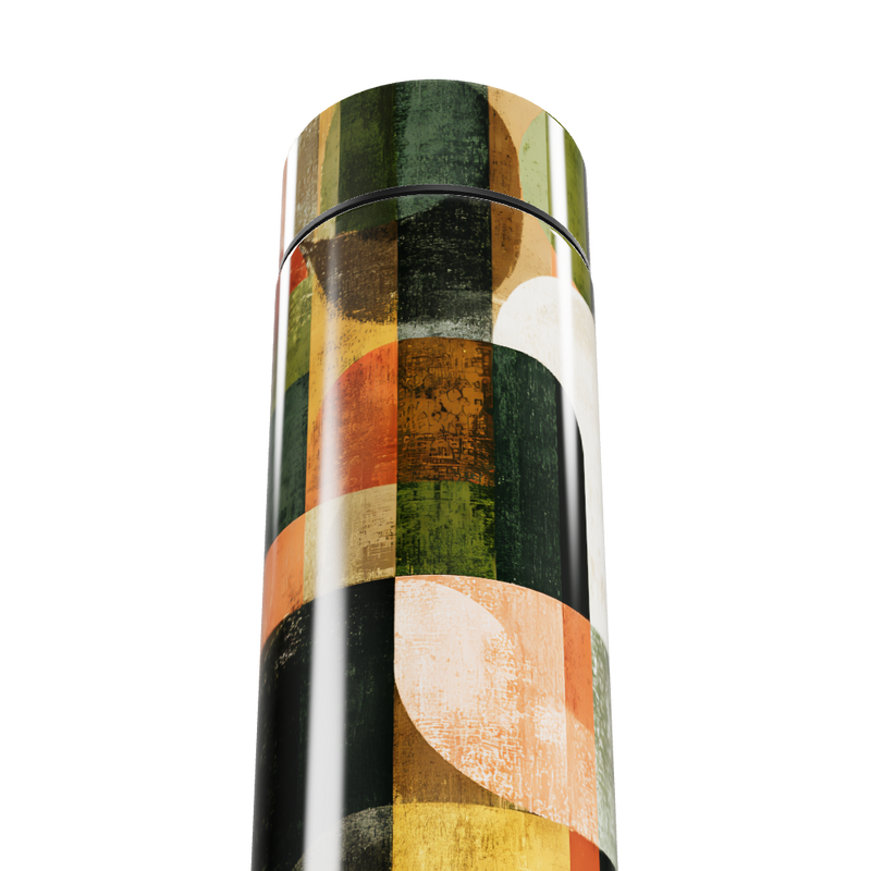 Garrafa Térmica Touch - Estampa Abstrata Colorida