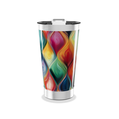 Copo Térmico - Estampa Colorida Abstrata