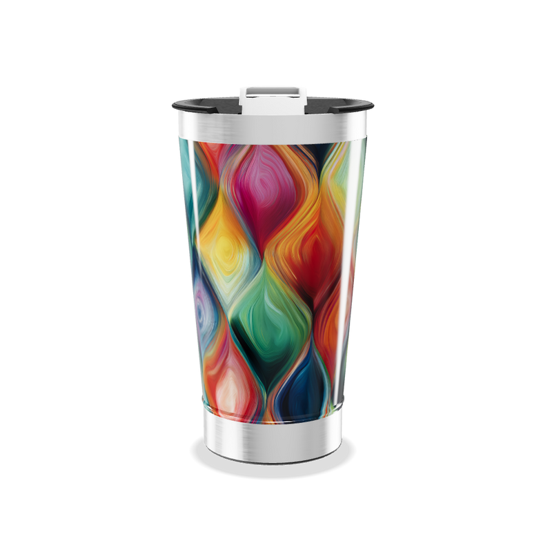 Copo Térmico - Estampa Colorida Abstrata