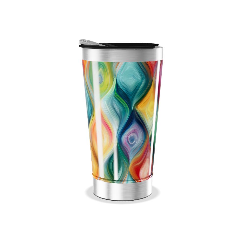 Copo Térmico - Estampa Colorida Abstrata