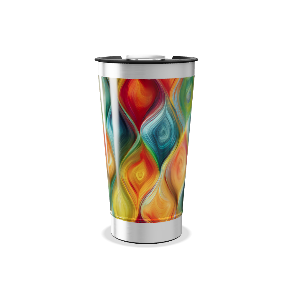 Copo Térmico - Estampa Colorida Abstrata