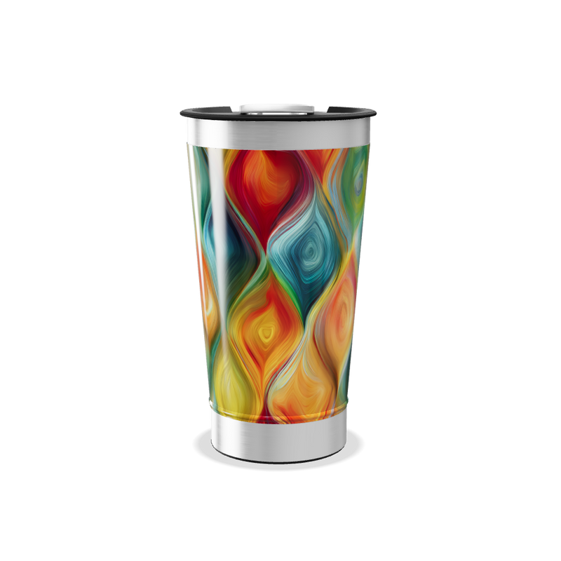Copo Térmico - Estampa Colorida Abstrata