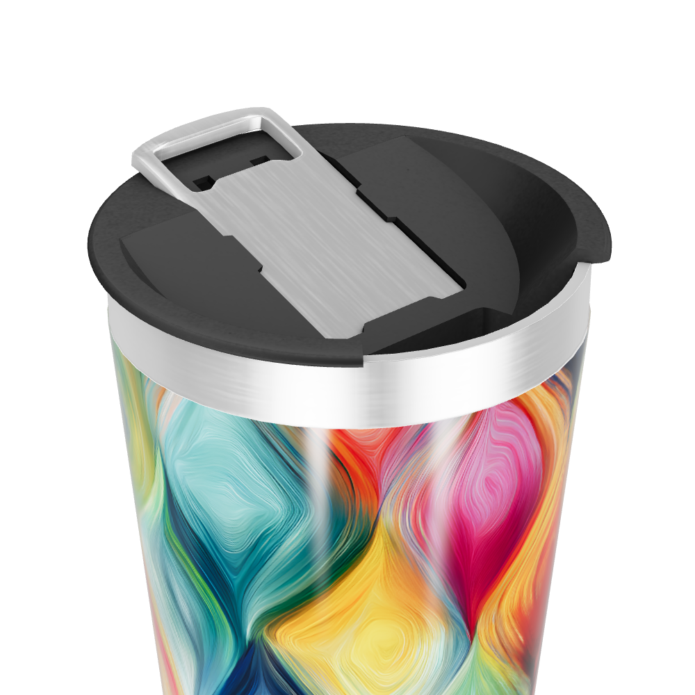 Copo Térmico - Estampa Colorida Abstrata