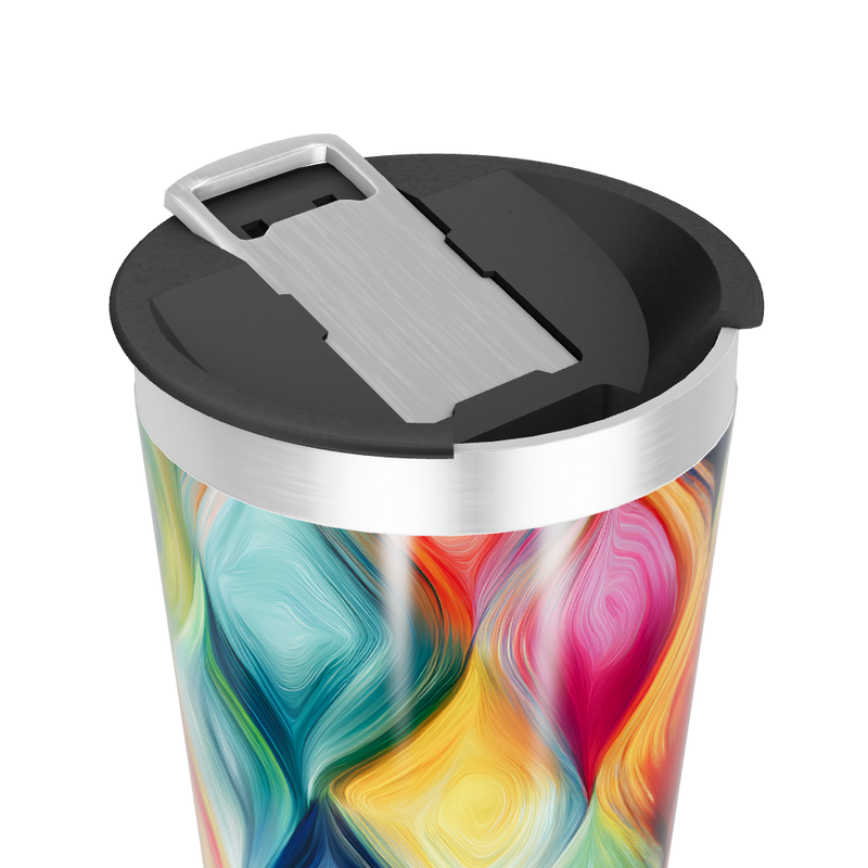 Copo Térmico - Estampa Colorida Abstrata