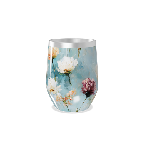 Copo Térmico Slim - Floral Azul