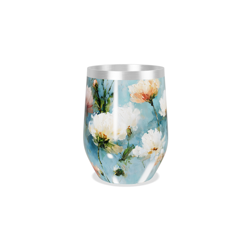 Copo Térmico Slim - Floral Azul