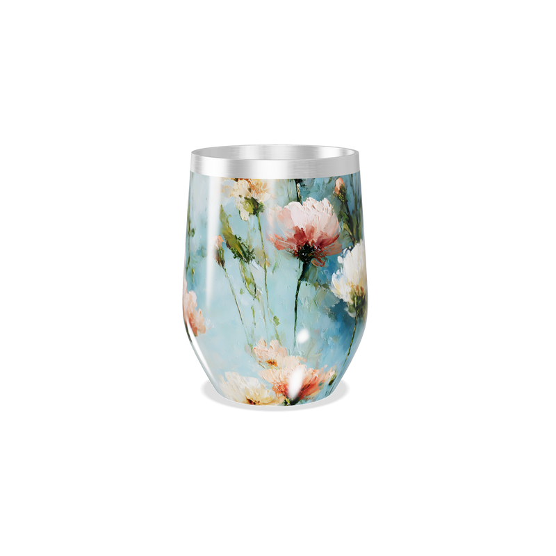 Copo Térmico Slim - Floral Azul