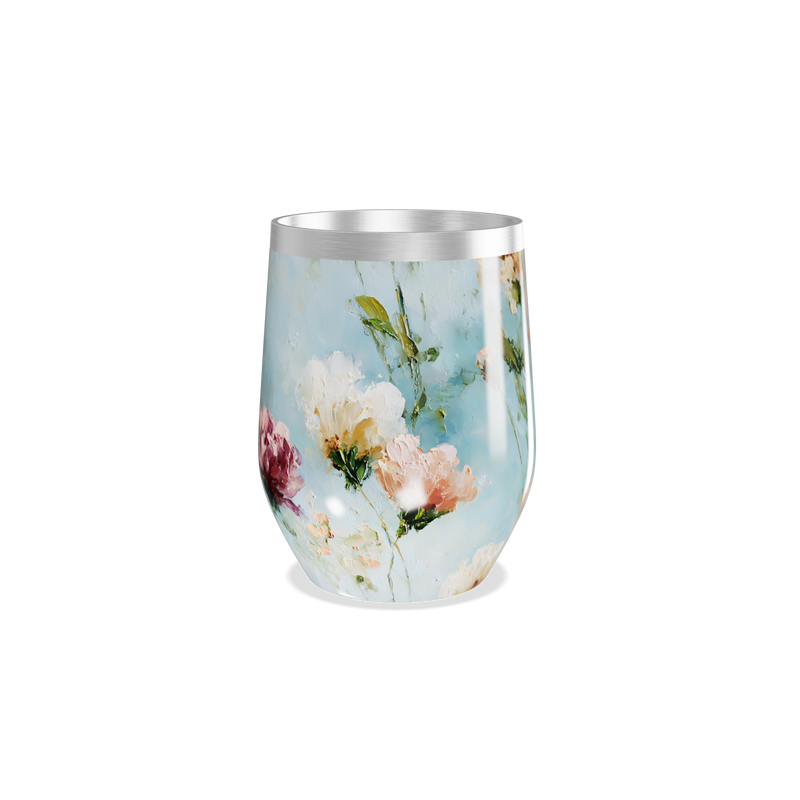 Copo Térmico Slim - Floral Azul