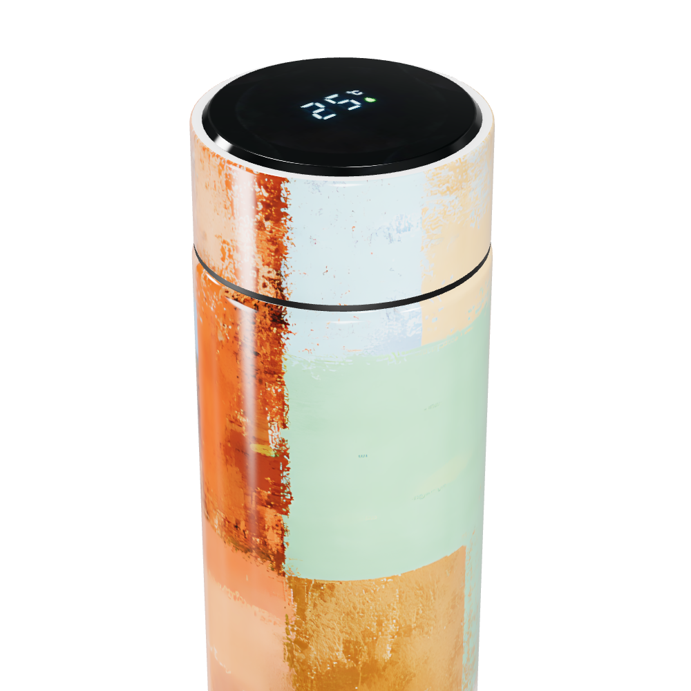 Garrafa Térmica Touch - Estampa Abstrata Colorida