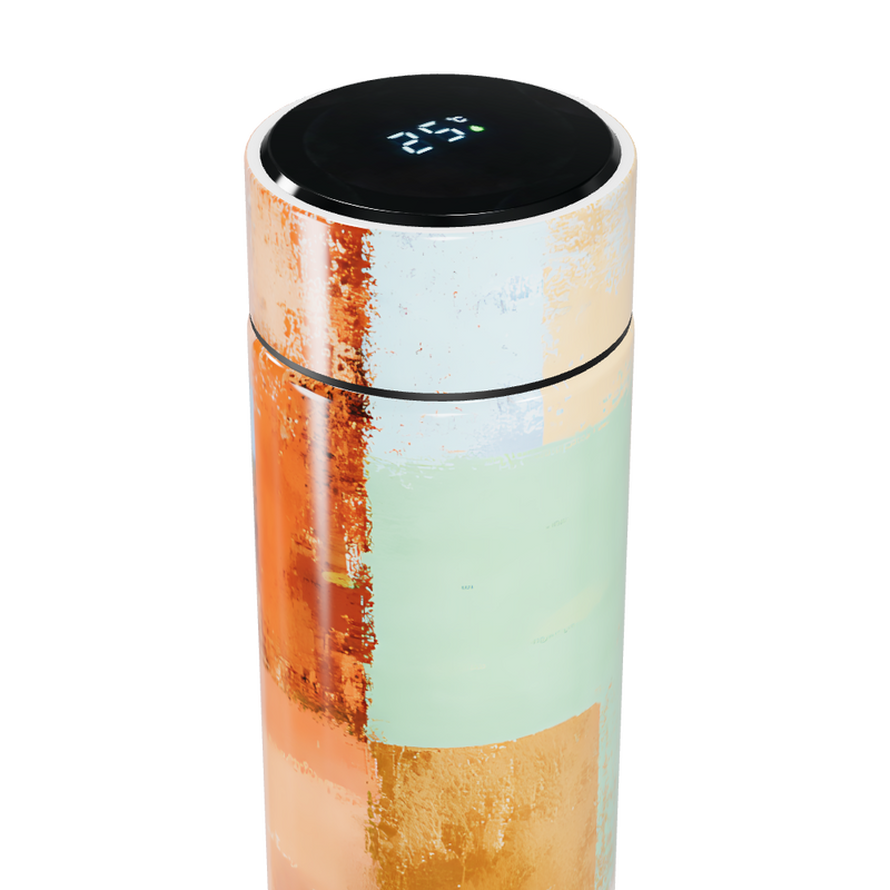 Garrafa Térmica Touch - Estampa Abstrata Colorida