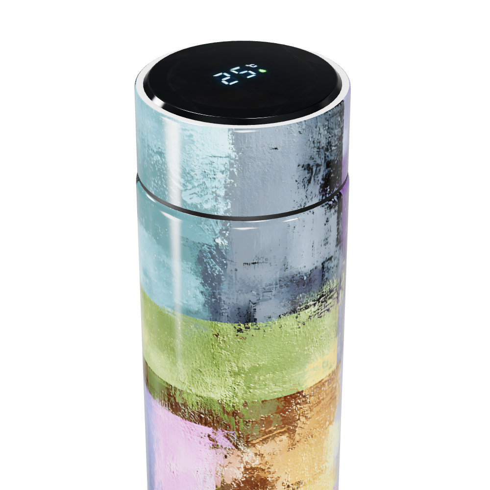 Garrafa Térmica Touch - Estampa Colorida Abstrata