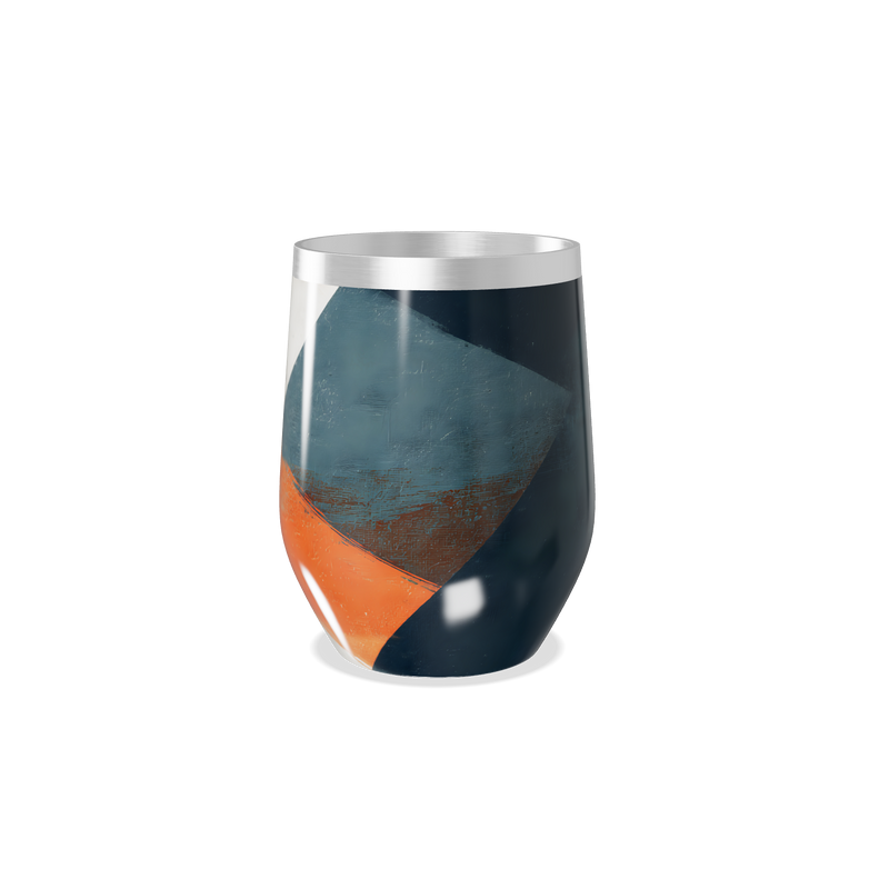 Copo Térmico Slim - Azul com Detalhe Laranja