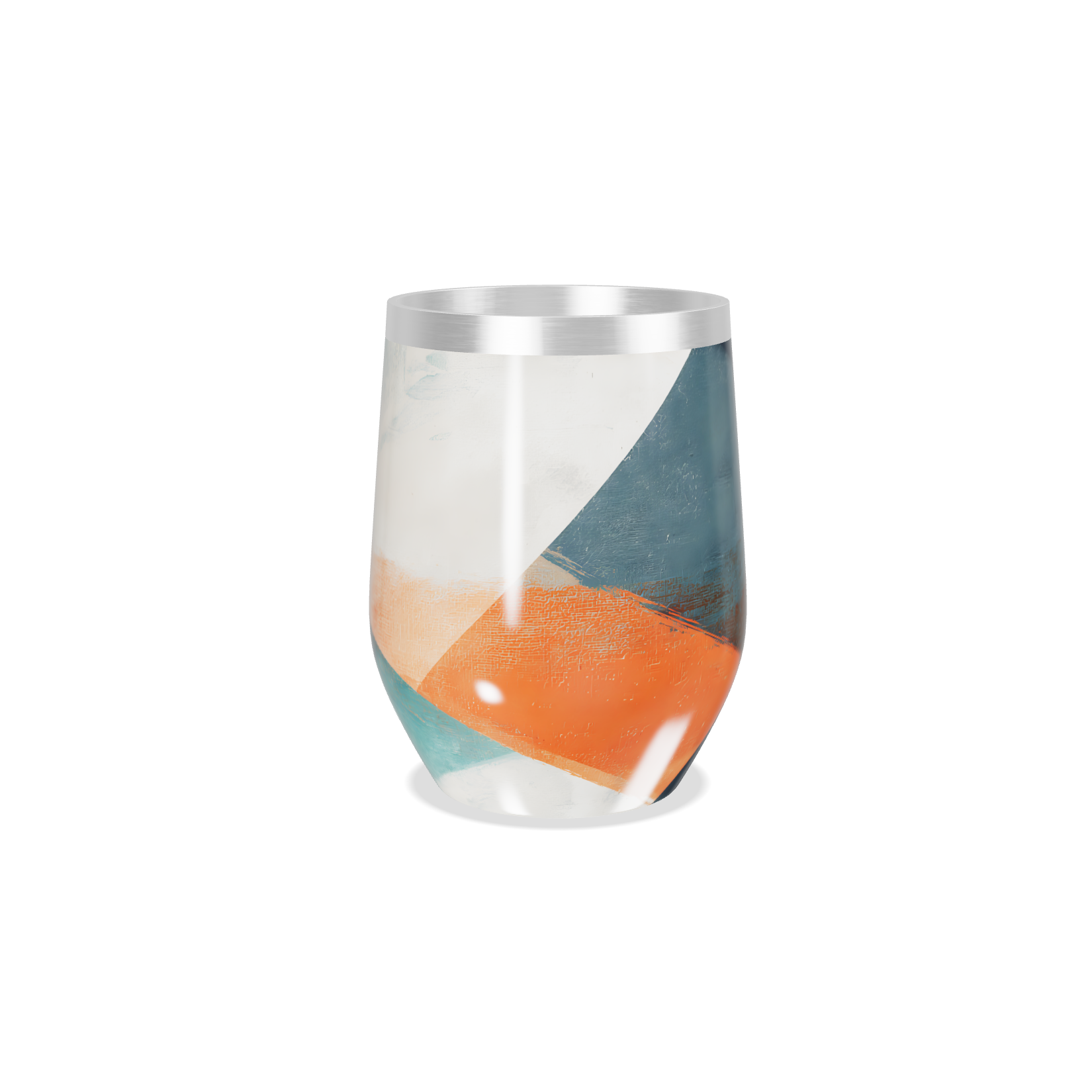 Copo Térmico Slim - Azul com Detalhe Laranja