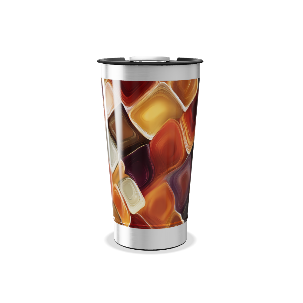 Copo Térmico - Estampa Abstrata Colorida