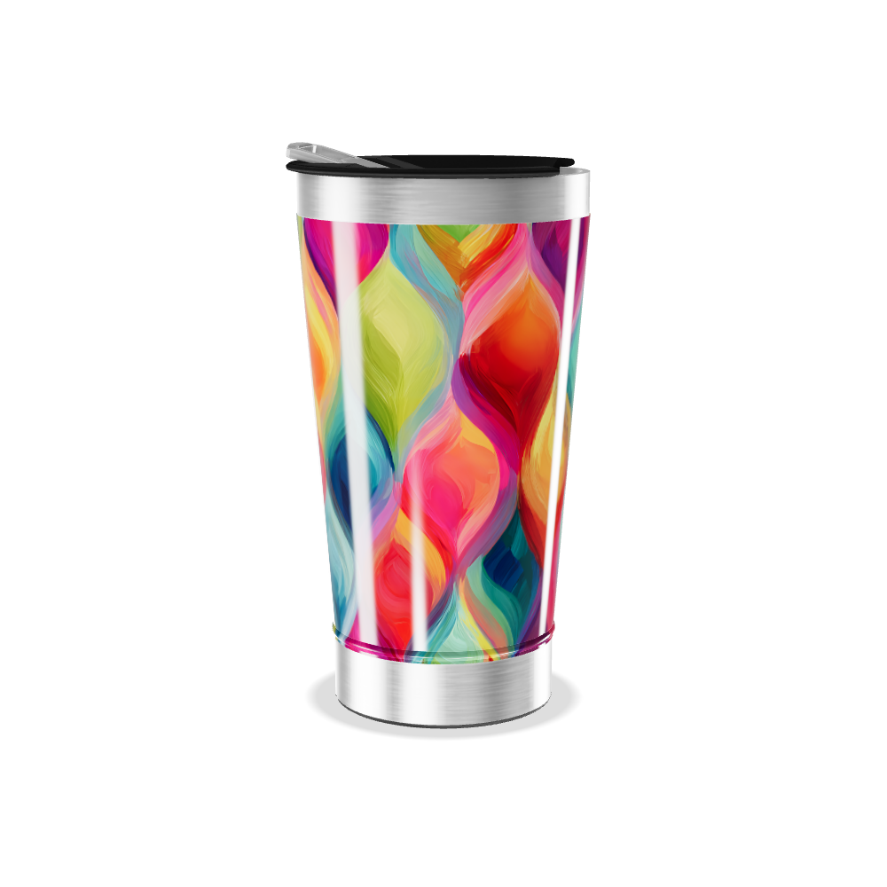Copo Térmico - Estampa Colorida Abstrata