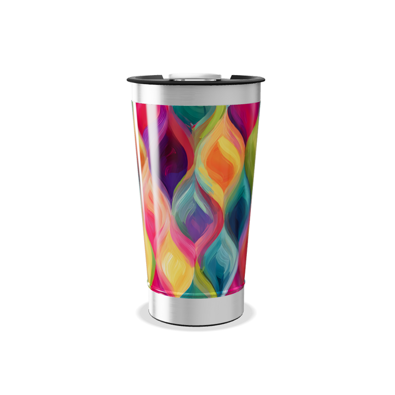 Copo Térmico - Estampa Colorida Abstrata