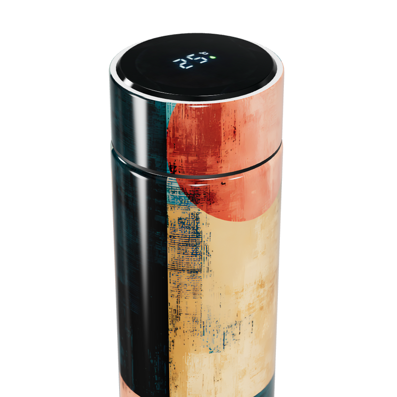 Garrafa Térmica Touch Estampa Abstrata Colorida