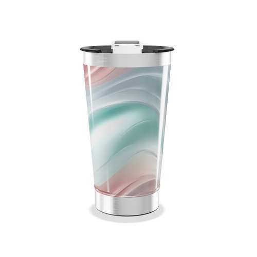 Copo Térmico - Mármore Colorido Aço Inox