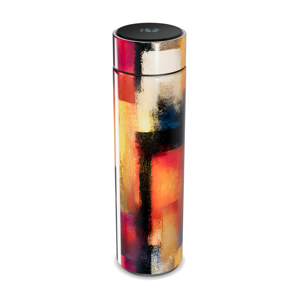 Garrafa Térmica Touch - Estampa Colorida Abstrata