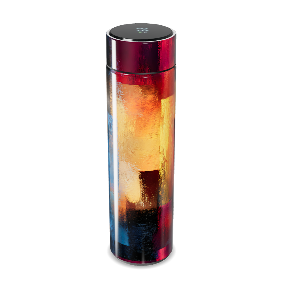 Garrafa Térmica Touch - Estampa Colorida Abstrata