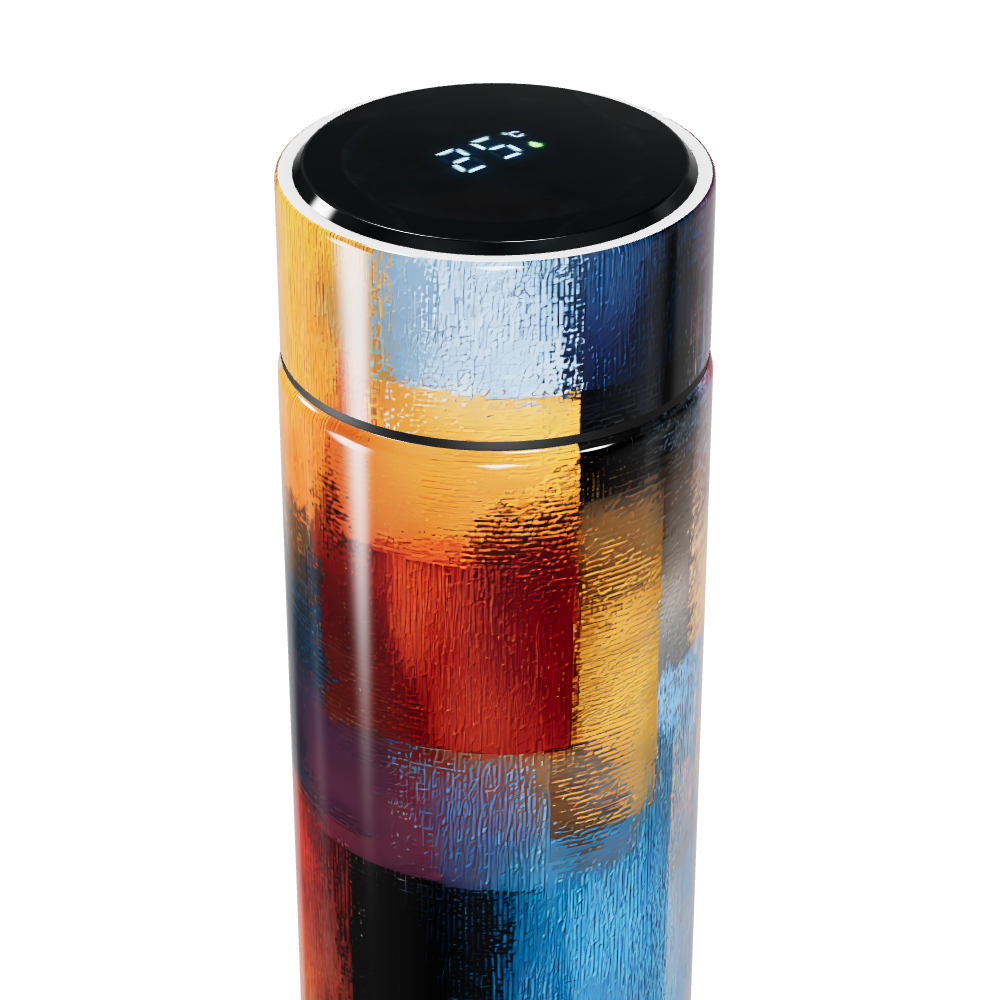 Garrafa Térmica Touch - Estampa Colorida Abstrata