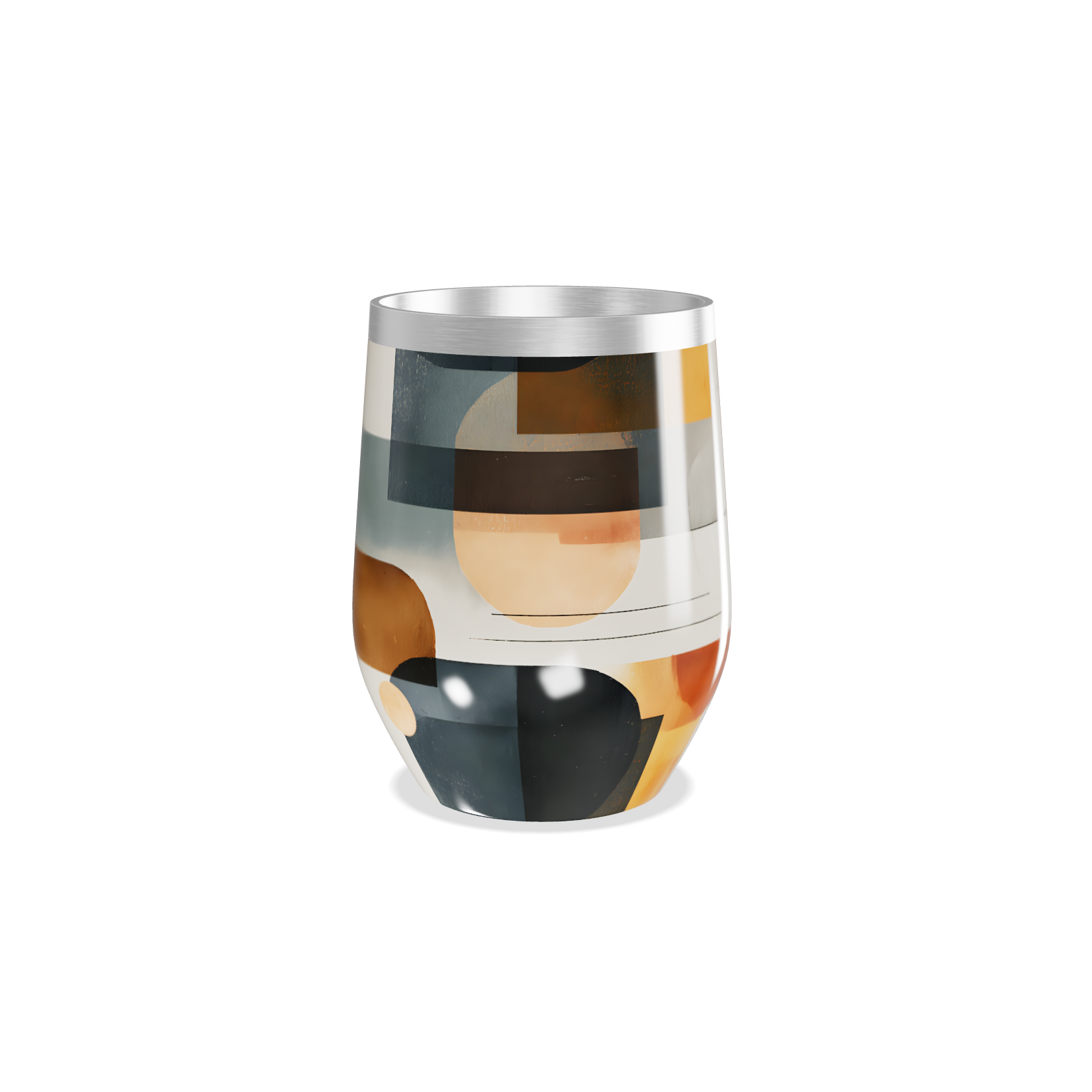 Copo Térmico Slim - Estampa Geométrica Colorida