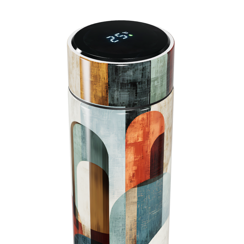 Garrafa Térmica Touch - Estampa Geométrica Colorida