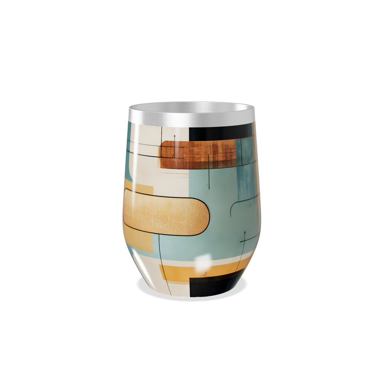 Copo Térmico Slim - Estampa Geométrica Colorida