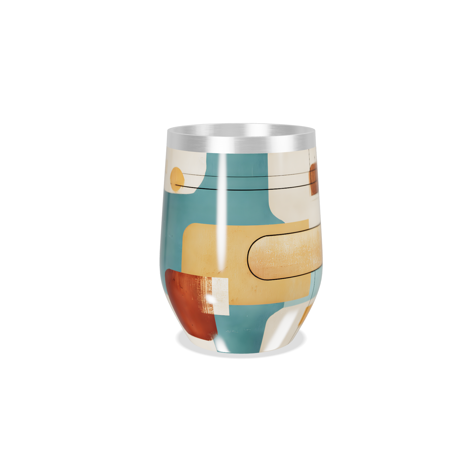 Copo Térmico Slim - Estampa Geométrica Colorida