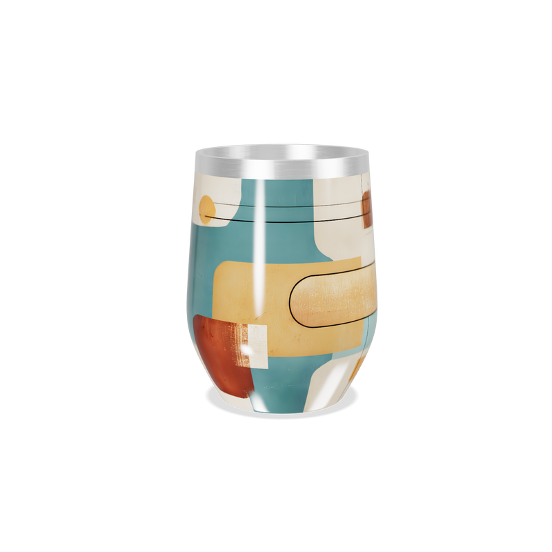 Copo Térmico Slim - Estampa Geométrica Colorida