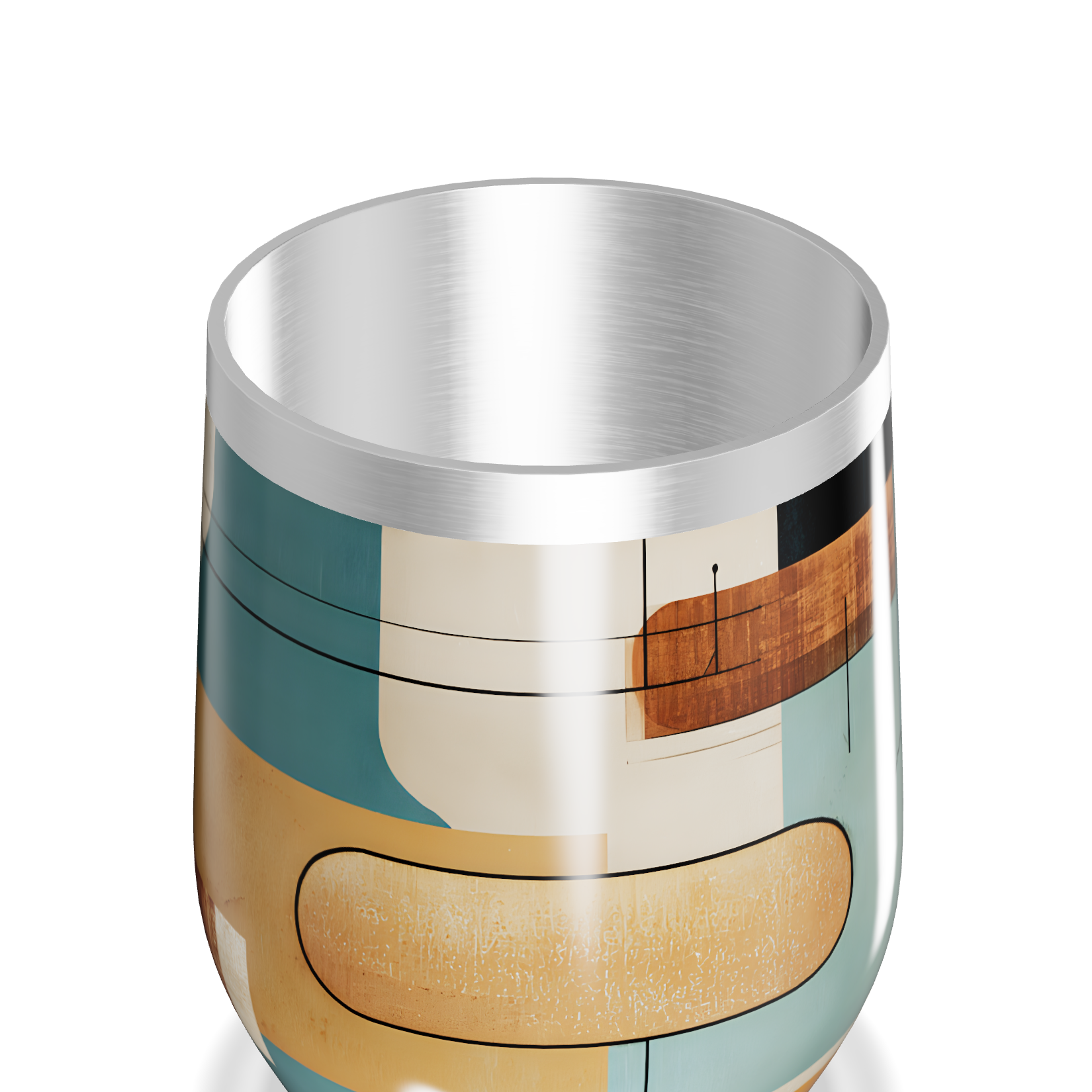 Copo Térmico Slim - Estampa Geométrica Colorida