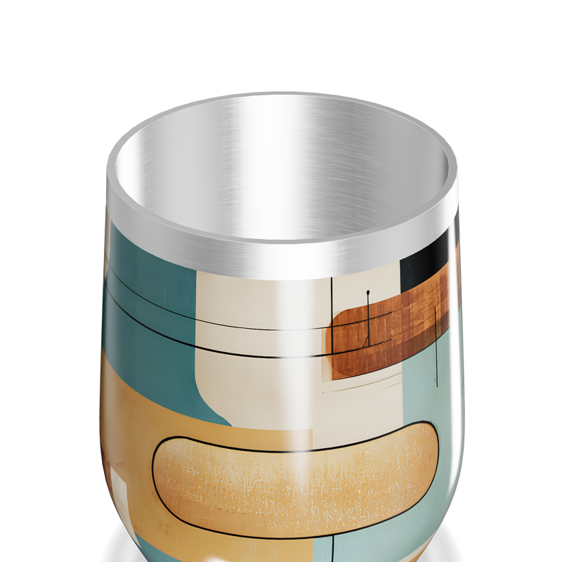 Copo Térmico Slim - Estampa Geométrica Colorida