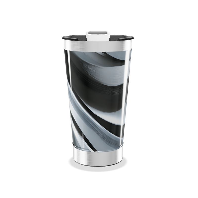 Copo Térmico - Design Preto e Branco