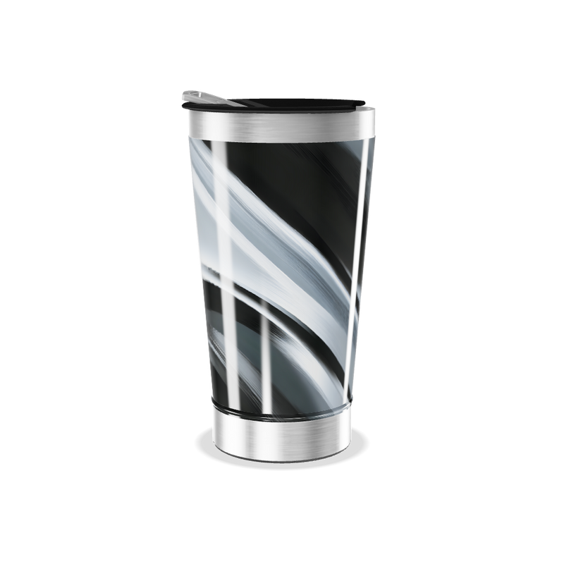 Copo Térmico - Design Preto e Branco