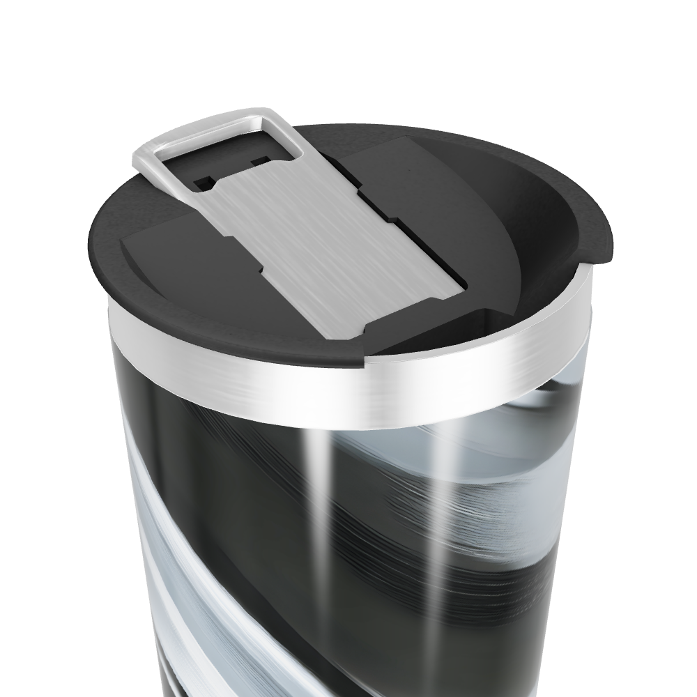 Copo Térmico - Design Preto e Branco