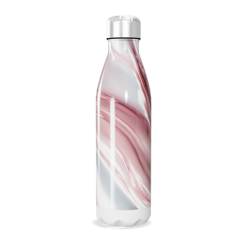 Garrafa Inox - Rosa Marmorizada 500ml