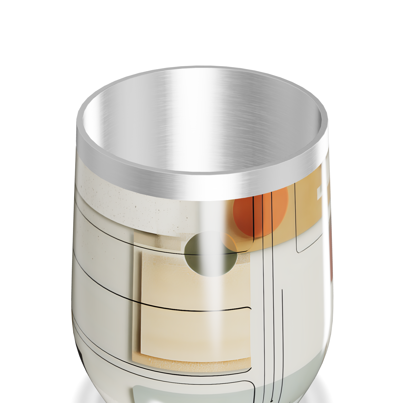 Copo Térmico Slim - Com Estampa Geométrica Colorida