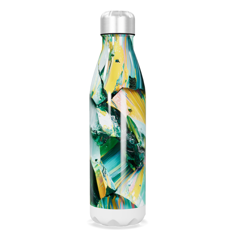 Garrafa Inox - Estampa Abstrata Colorida