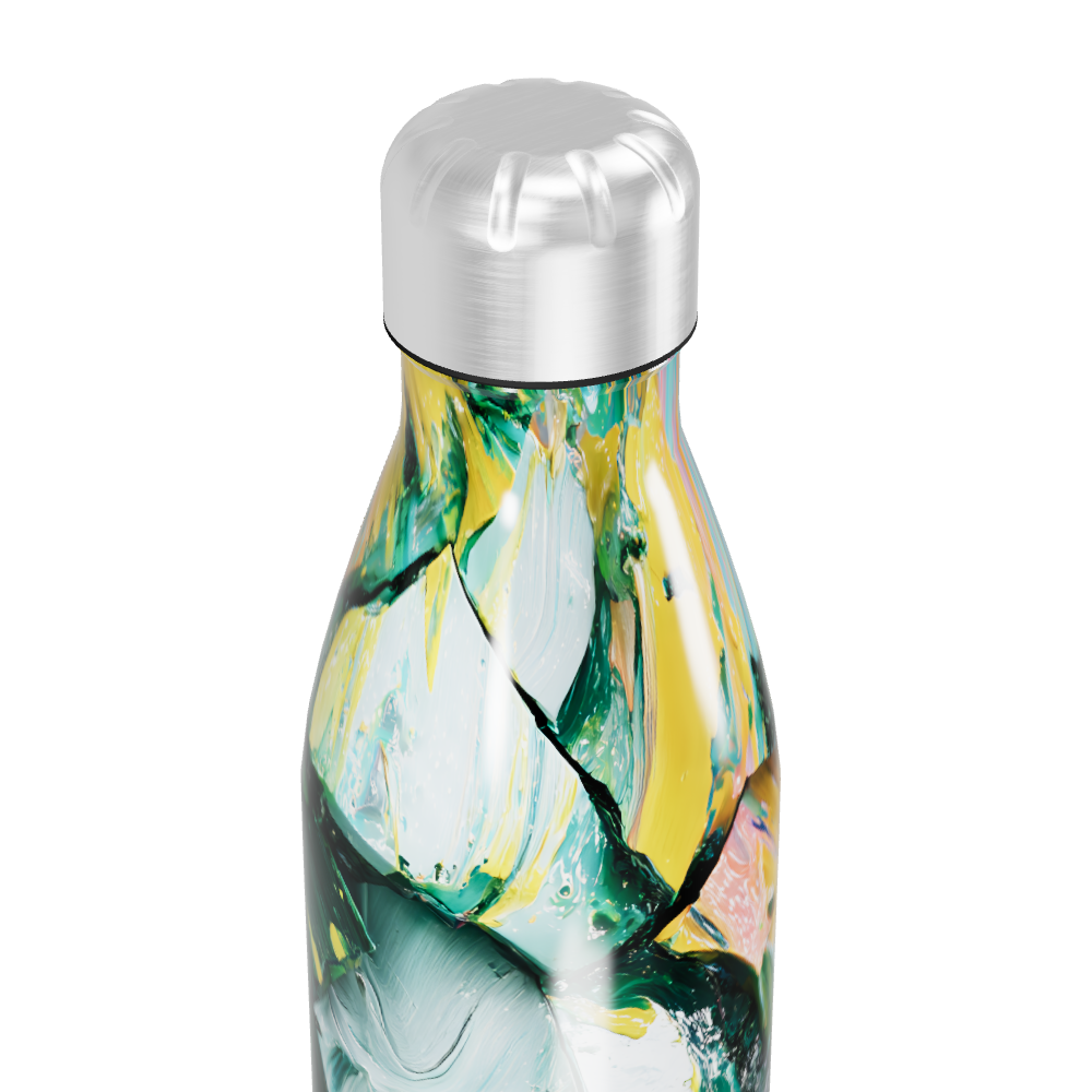 Garrafa Inox - Estampa Abstrata Colorida