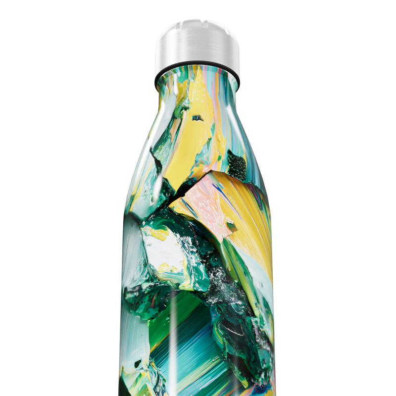 Garrafa Inox - Estampa Abstrata Colorida