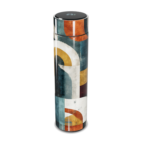 Garrafa Térmica Touch - Estampa Abstrata Colorida