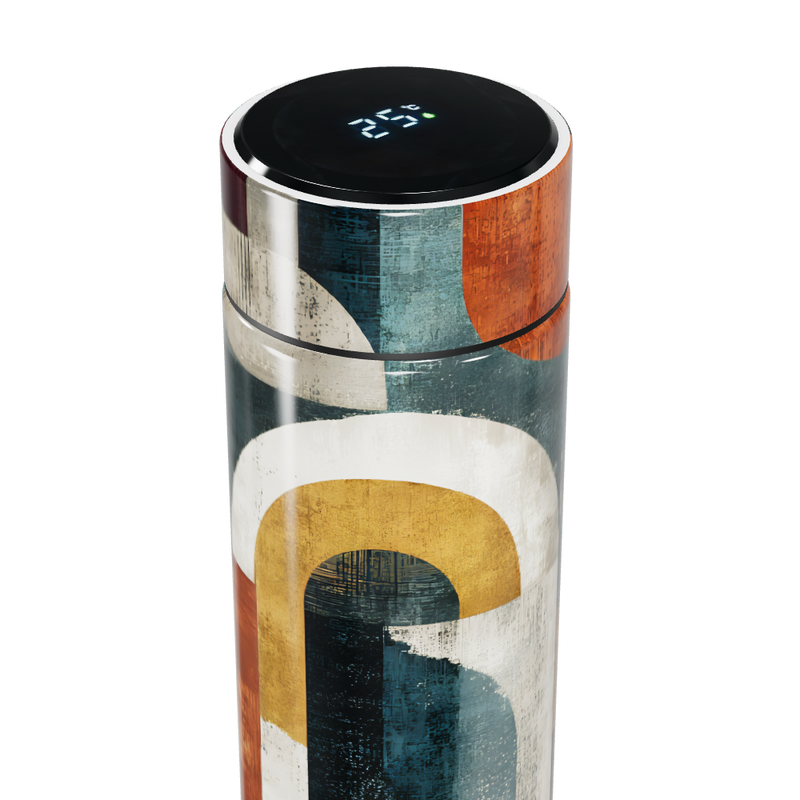 Garrafa Térmica Touch - Estampa Abstrata Colorida