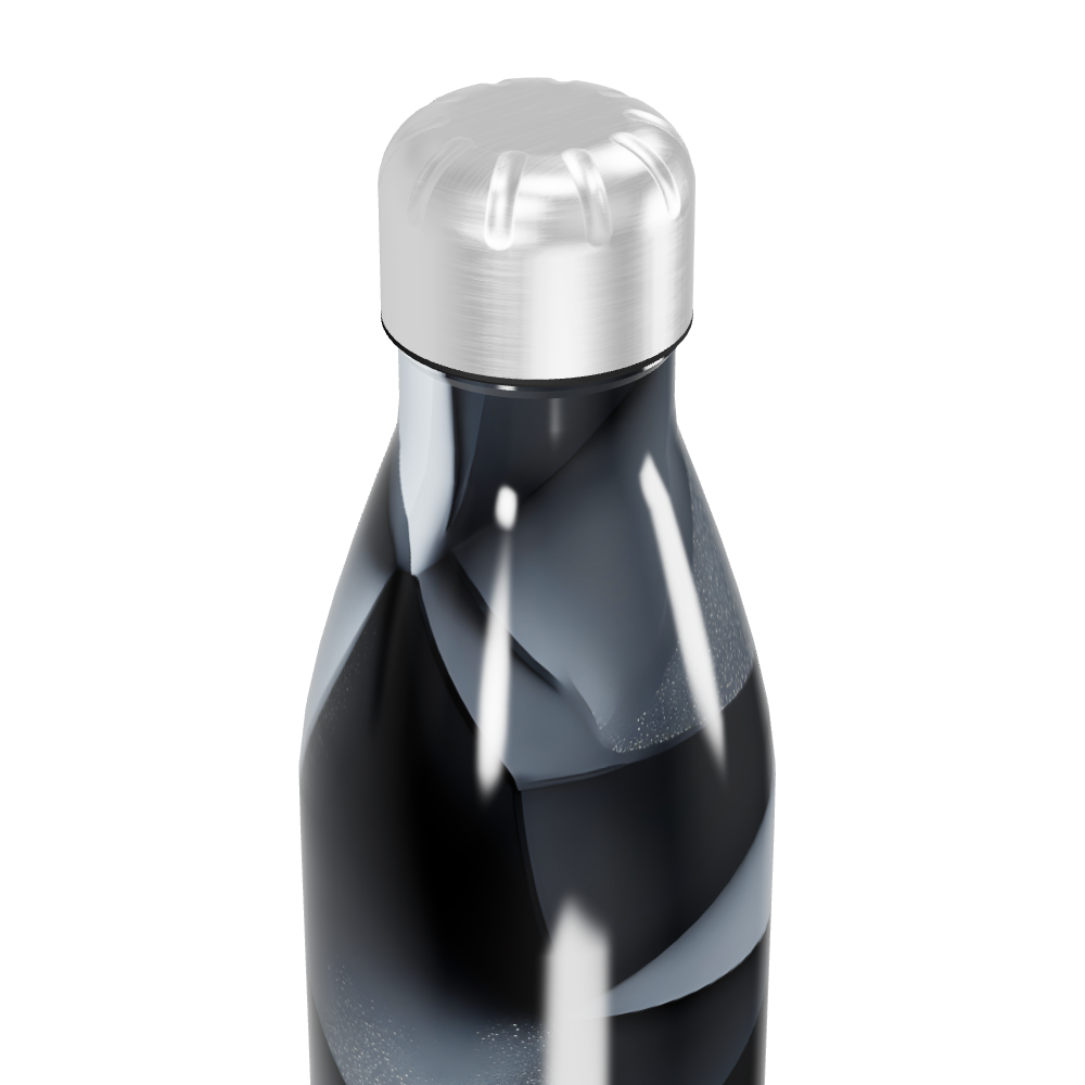 Garrafa Inox Preto Brilhante