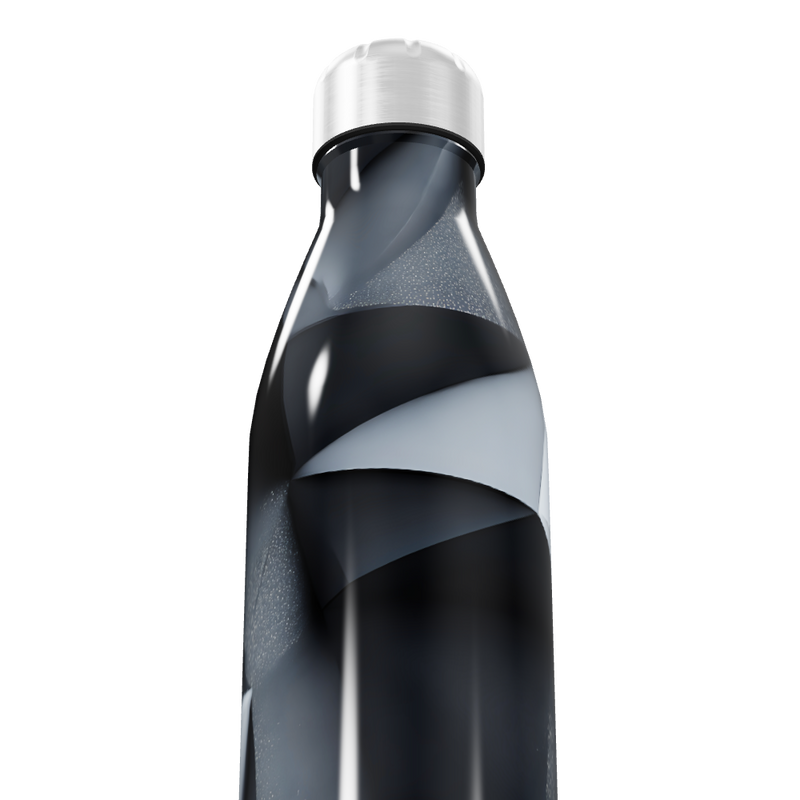 Garrafa Inox Preto Brilhante