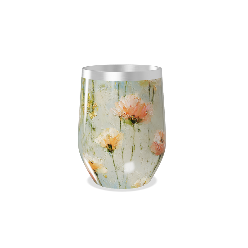 Copo Térmico Slim - Floral em Aço Inox